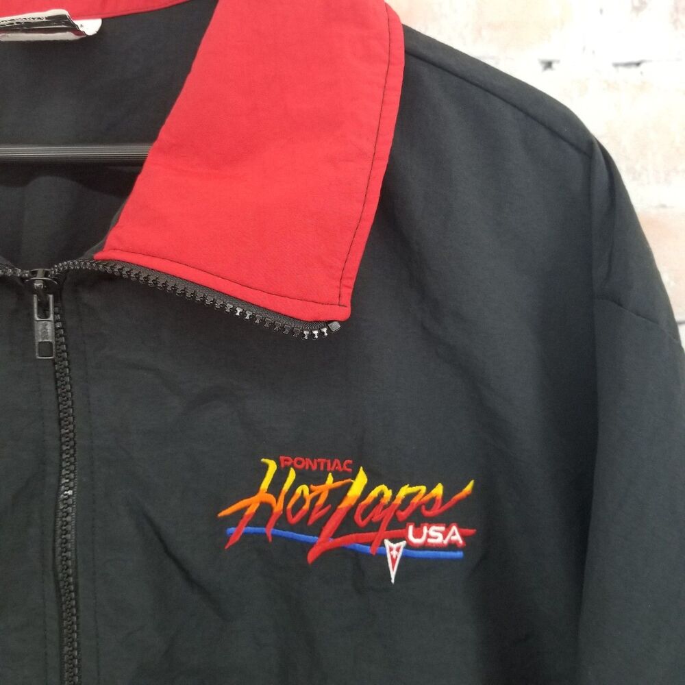Vtg High Five Sportswear Full Zip Windbreaker Pontiac Hot Laps Men's Size XL USA - Picture 4 of 9